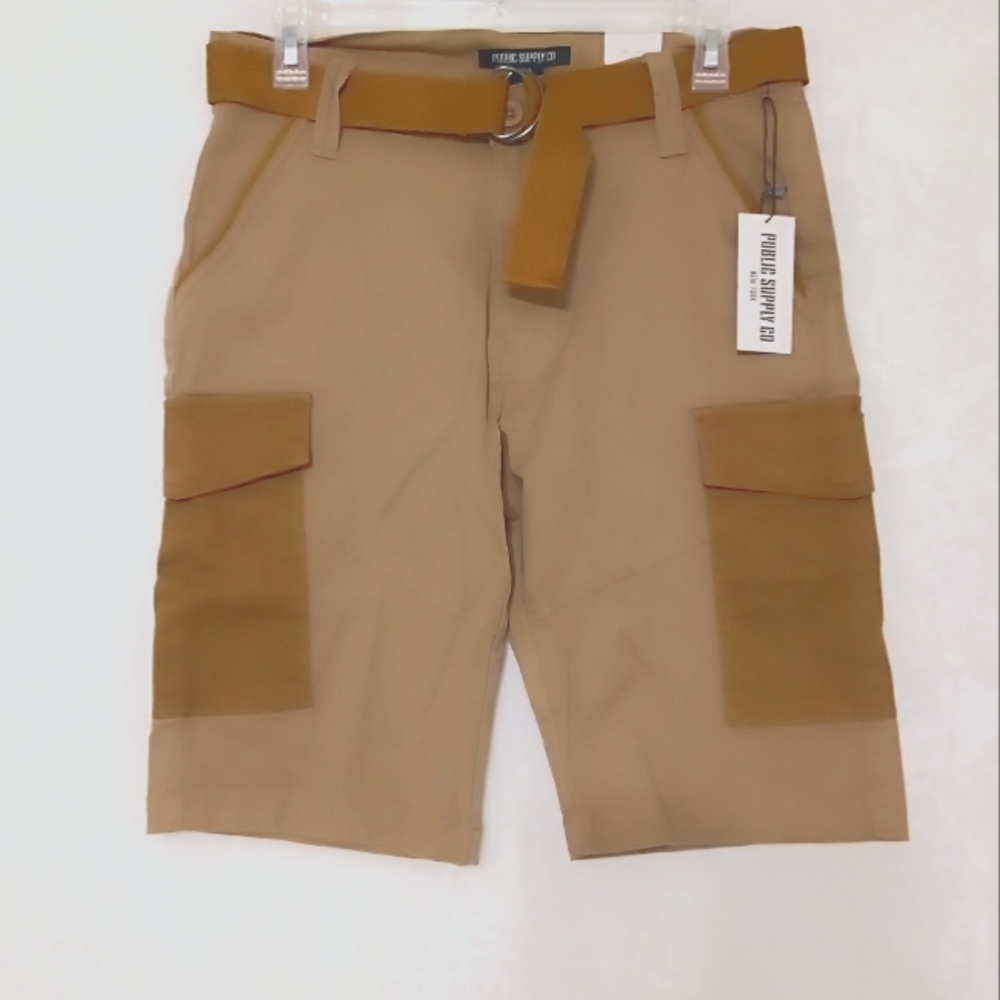 PUBLIC SUPPLY CO NEW YORK MEN CARGO SHORT | SIZE 30 | KHAKI COLOR